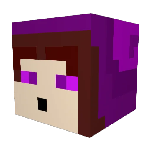 Juju1o1 Minecraft avatar head, 3D render