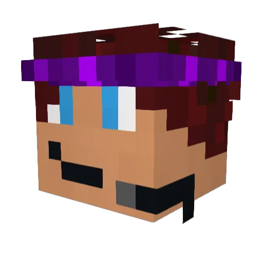 JujuDoka Minecraft avatar head, 3D render