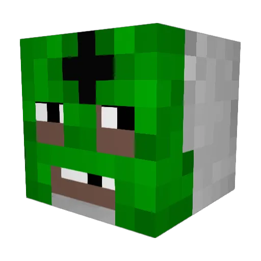 JujuFlt Minecraft avatar head, 3D render
