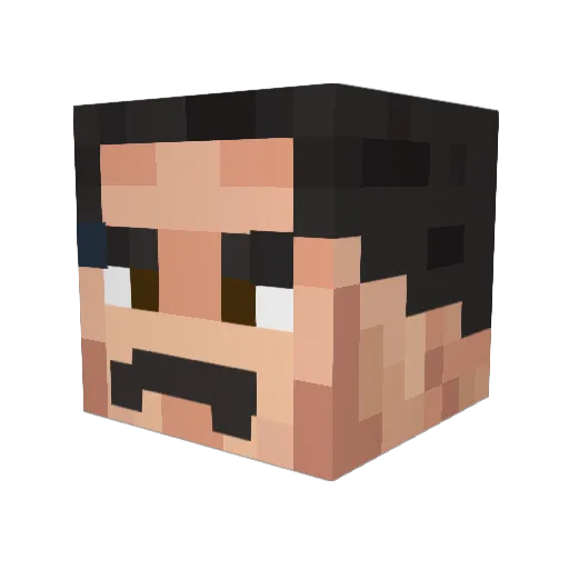 JujuJH Minecraft avatar head, 3D render