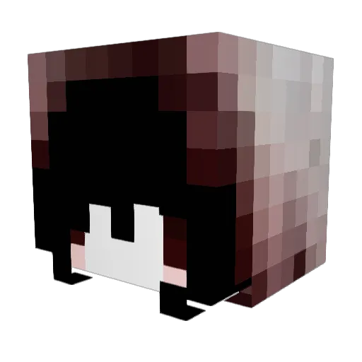 Jujubaah Minecraft avatar head, 3D render