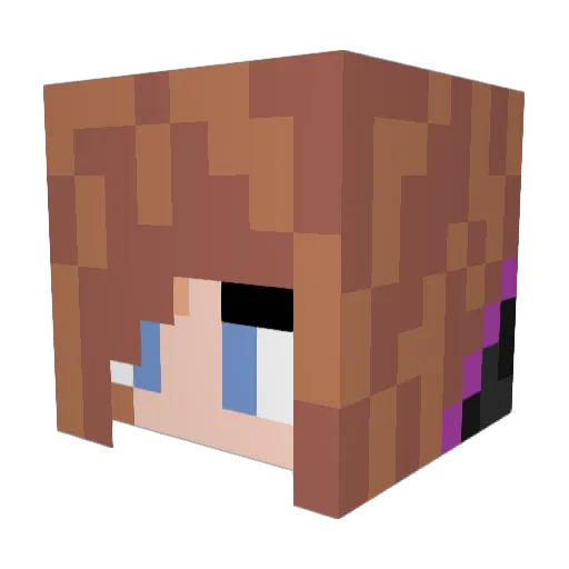 Jujube_22 Minecraft avatar head, 3D render