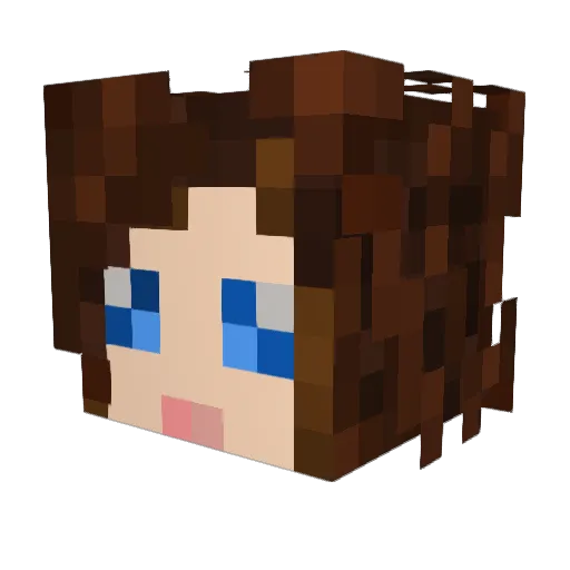 Jujubee0204 Minecraft avatar head, 3D render