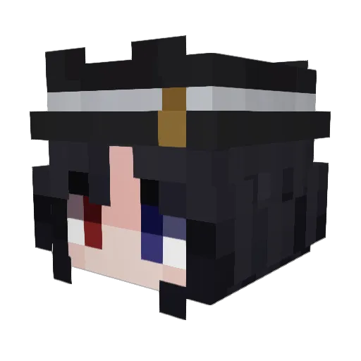 Jujulandia Minecraft avatar head, 3D render