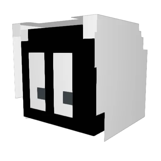 Jujuleterrible Minecraft avatar head, 3D render