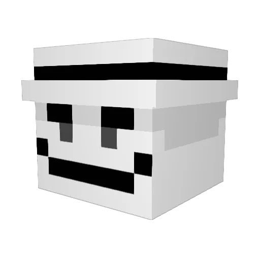 Jujumanga Minecraft avatar head, 3D render
