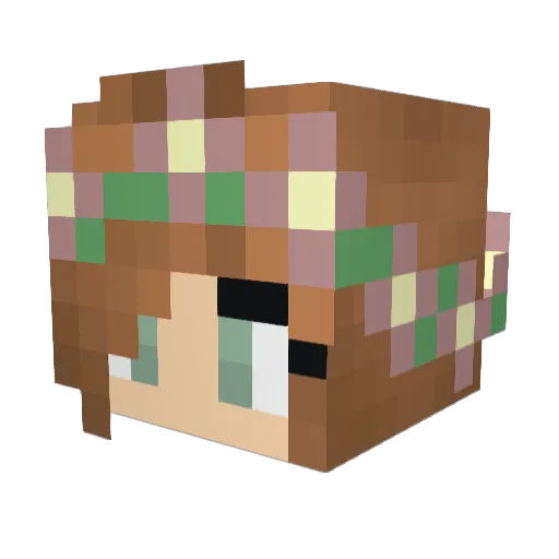 Jujunel78 Minecraft avatar head, 3D render
