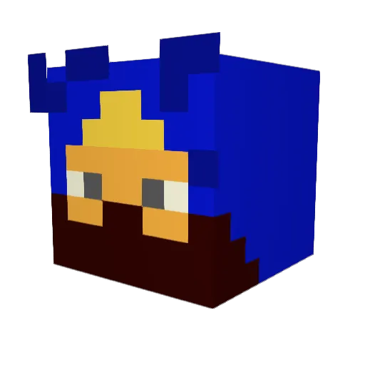 JujuuFR Minecraft avatar head, 3D render