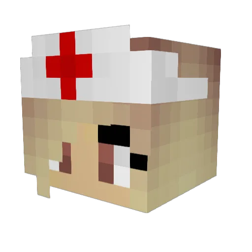 Jujuwel Minecraft avatar head, 3D render