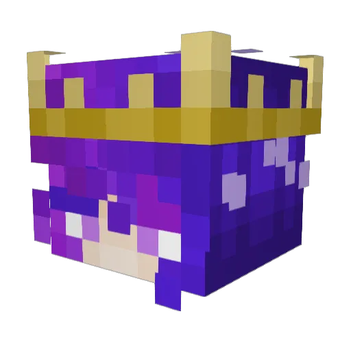 Jujuxmoon Minecraft avatar head, 3D render