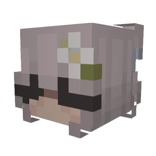 JukaPuka22 Minecraft avatar head, 3D render