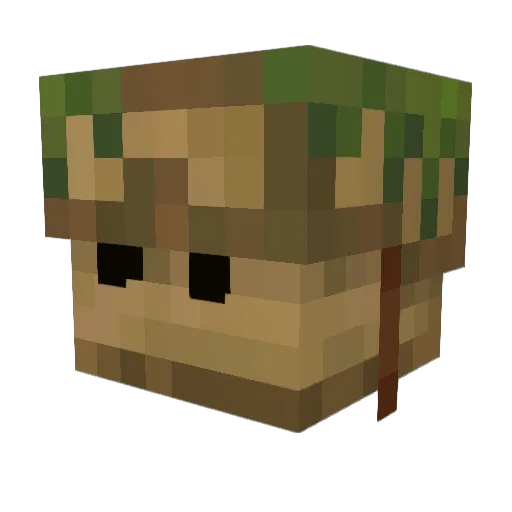 Jukaida Minecraft avatar head, 3D render
