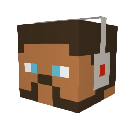 JukeMasteR Minecraft avatar head, 3D render