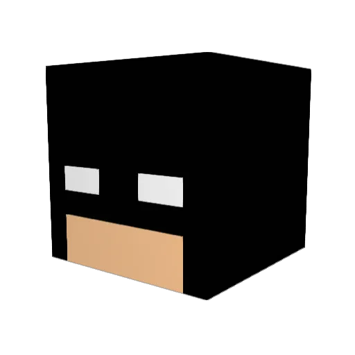 JukeMasterFlex Minecraft avatar head, 3D render