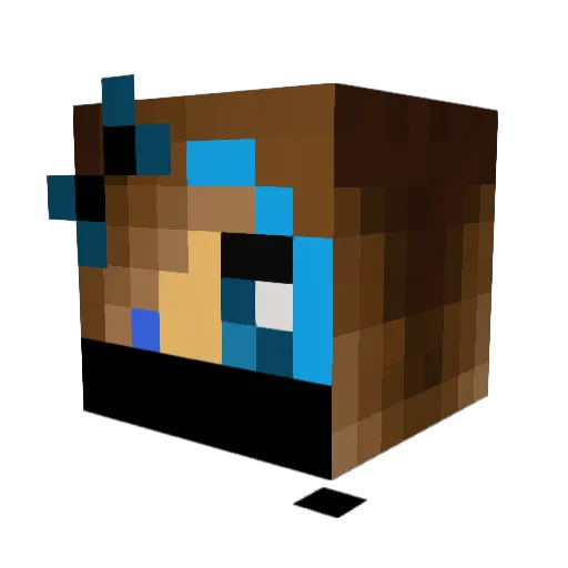 Jukebox07 Minecraft avatar head, 3D render