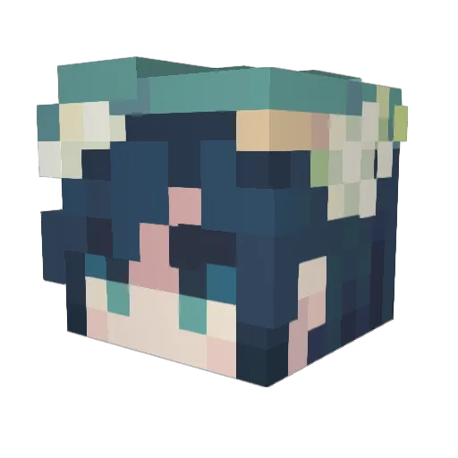 Jukebox99 Minecraft avatar head, 3D render