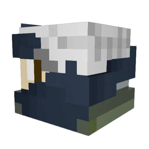 JukeboxGorilla Minecraft avatar head, 3D render