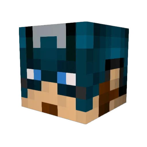 Jukesain Minecraft avatar head, 3D render