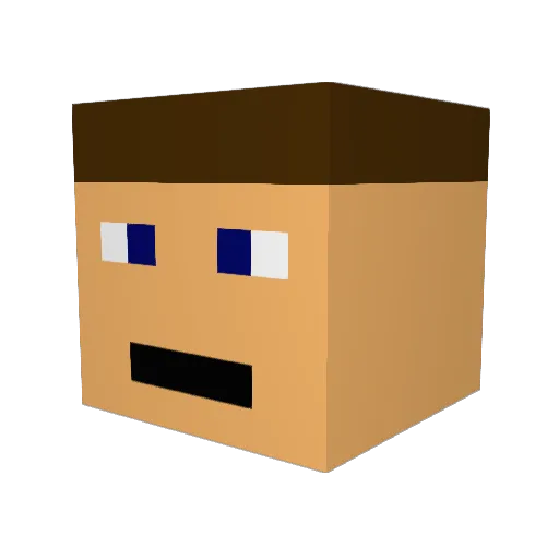 Jukki47 Minecraft avatar head, 3D render