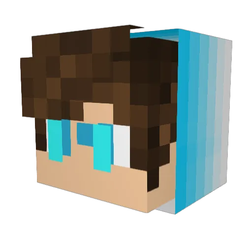 Juko_XDD Minecraft avatar head, 3D render