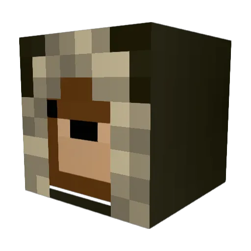 JuksuTv Minecraft avatar head, 3D render
