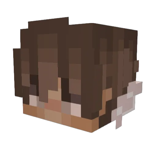 JukurttiX Minecraft avatar head, 3D render