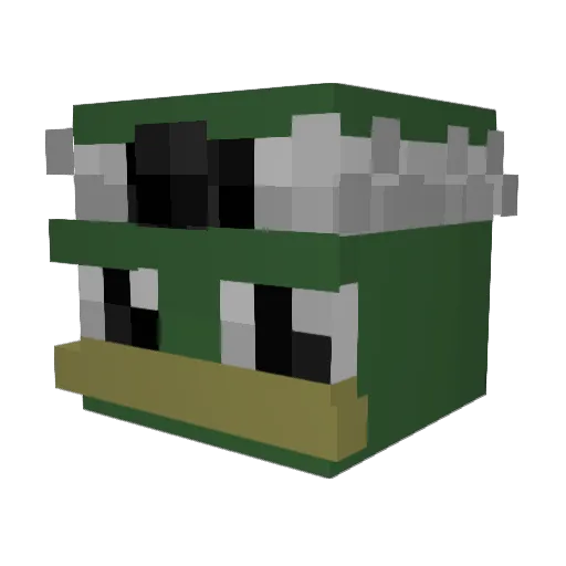 Jul0809 Minecraft avatar head, 3D render