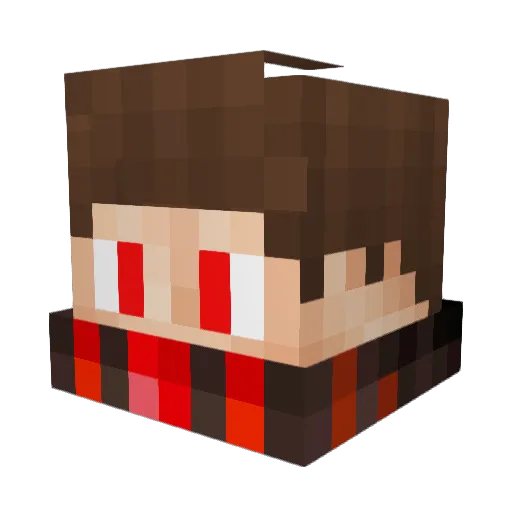 Jul1an1 Minecraft avatar head, 3D render