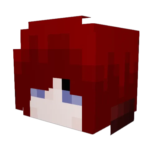 Jul1nn Minecraft avatar head, 3D render