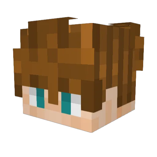 JulFred1105 Minecraft avatar head, 3D render