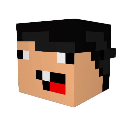 JulOi2 Minecraft avatar head, 3D render