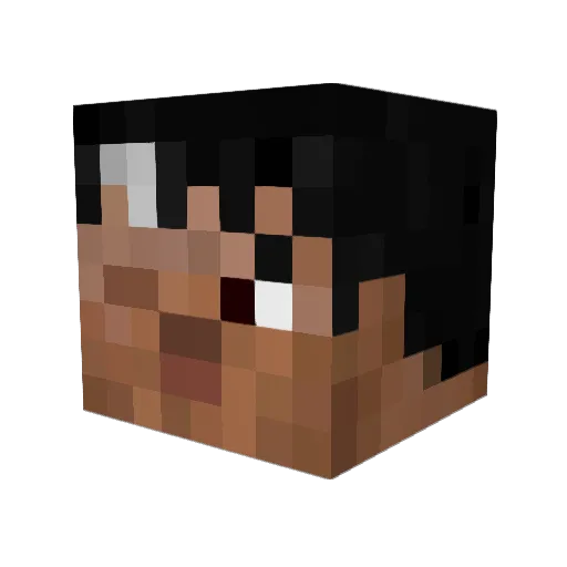 JulRog Minecraft avatar head, 3D render