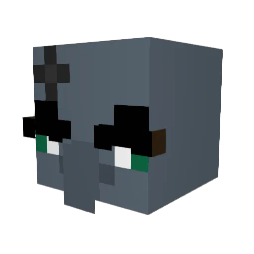 JulXlienx Minecraft avatar head, 3D render