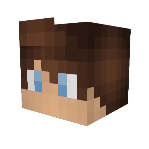 Jul_MonBijou Minecraft avatar head, 3D render