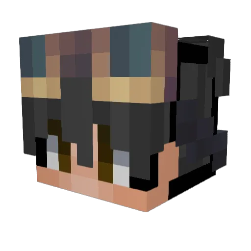 Jul_en Minecraft avatar head, 3D render