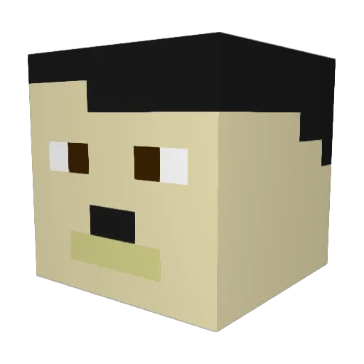 Jul_yt Minecraft avatar head, 3D render