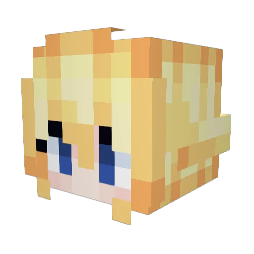 JulaHoe Minecraft avatar head, 3D render