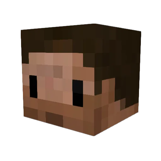 Julamhaim Minecraft avatar head, 3D render