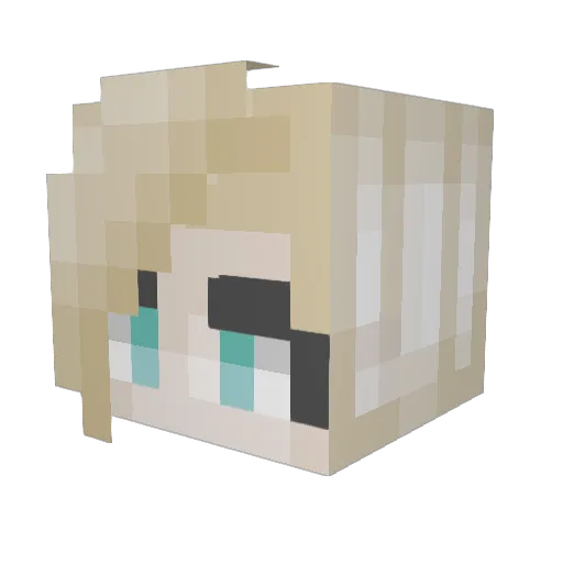 Julcheenn Minecraft avatar head, 3D render