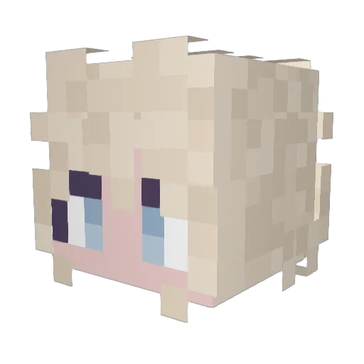Julchen2208 Minecraft avatar head, 3D render