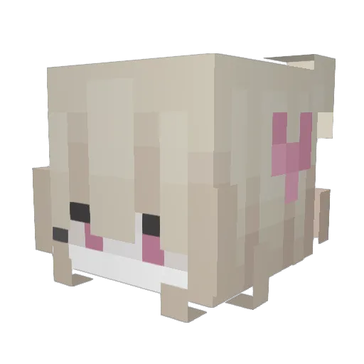 Julcia_05 Minecraft avatar head, 3D render