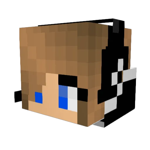 Jule1307 Minecraft avatar head, 3D render