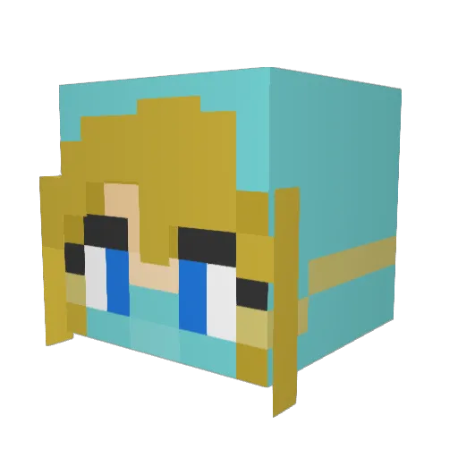 JuleHyrule Minecraft avatar head, 3D render