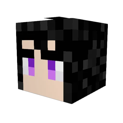 Juleczqa Minecraft avatar head, 3D render
