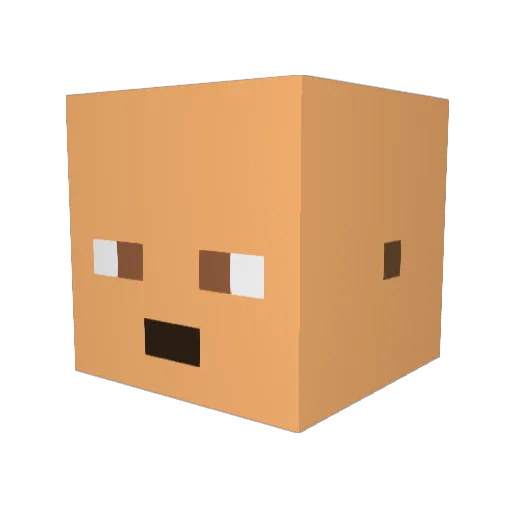 Juleilah Minecraft avatar head, 3D render