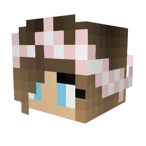 Julekoe Minecraft avatar head, 3D render