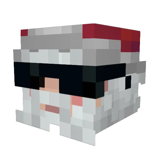 Julemanden007 Minecraft avatar head, 3D render