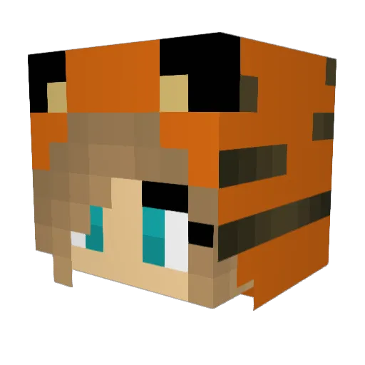 Julemaus Minecraft avatar head, 3D render
