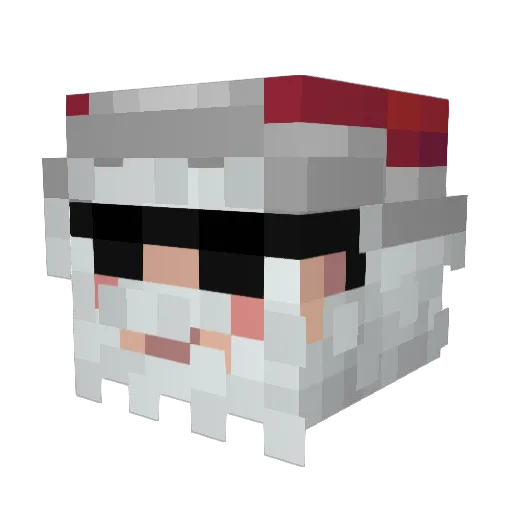 Julenissen414 Minecraft avatar head, 3D render