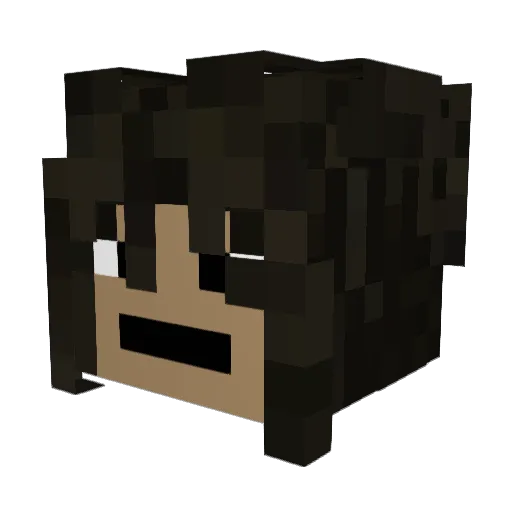 Julensquidhead Minecraft avatar head, 3D render